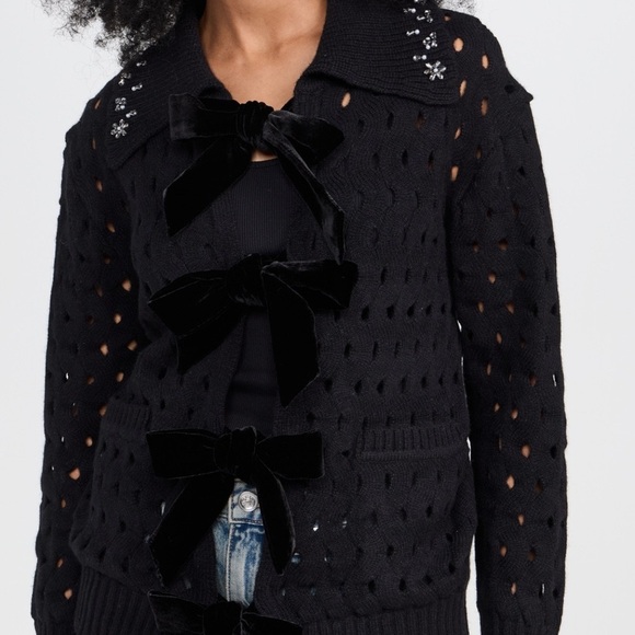Sea New York Sweaters - New without tags Sea Leia  Knit Cardigan with Stones and Bow Details